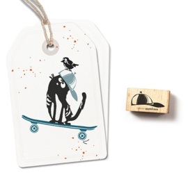 Cats on Appletrees - houten stempel - Basecap (27399)