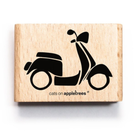 Cats on Appletrees - houten stempel - Scooter (2646)