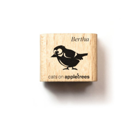 Cats on Appletrees - houten stempel - Bertha the Bird (27328)
