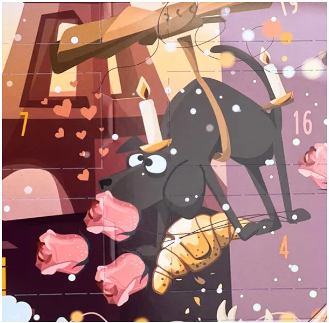 Cats on Appletrees - houten stempel - Adventkalender 8 (93545)