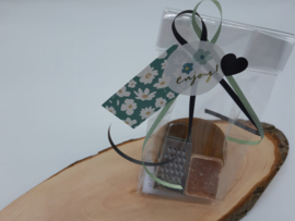 Houten schaaltje, geurblokje, mini rasp zwart