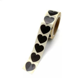 Black mini hearts (10 stuks)