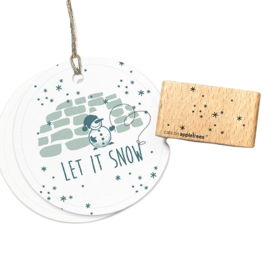 Cats on Appletrees - houten stempel  - Penguin Ole Jumping & Deer Head & Little Star & Snow Flurry