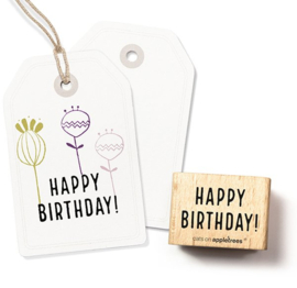Cats on Appletrees - houten stempel - HAPPY BIRTHDAY! (2307)