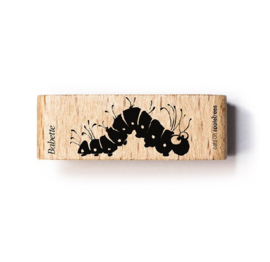 Cats on Appletrees - houten stempel - Babette the Caterpillar (27201)