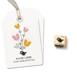 Cats on Appletrees - houten stempel - Bertha the Bird (27328)