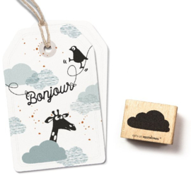 Cats on Appletrees - houten stempel - Cloud filled (2659)