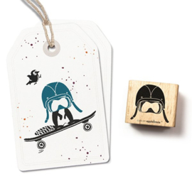 Cats on Appletrees - houten stempel - Helmet (27397)