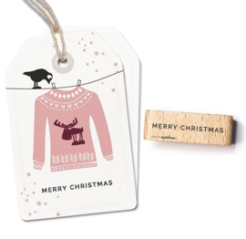 Cats on Appletrees - houten stempel - MERRY CHRISTMAS (27352)