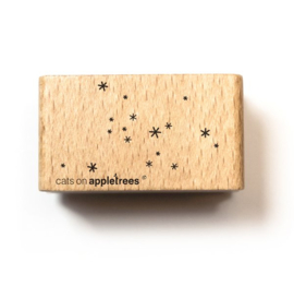 Cats on Appletrees - houten stempel - Snow Flurry (2559)