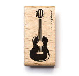 Cats on Appletrees - houten stempel - Guitar (27350)