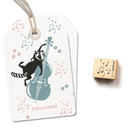 Cats on Appletrees - houten stempel - Music Cloud (27449)