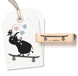 Cats on Appletrees - houten stempel - Skateboard (27398)