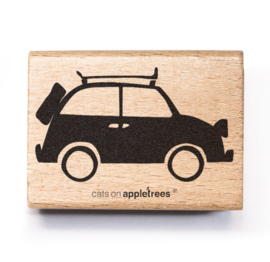 Cats on Appletrees - houten stempel - Car (2546)