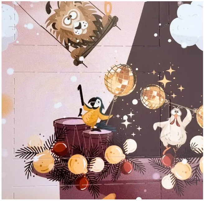 Cats on Appletrees - houten stempel - Adventkalender 8 (93545)