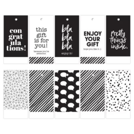 Cadeaulabels Black and White