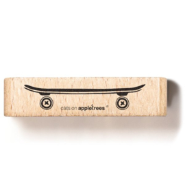 Cats on Appletrees - houten stempel - Minna the Chick & Skateboard & Little Confetti