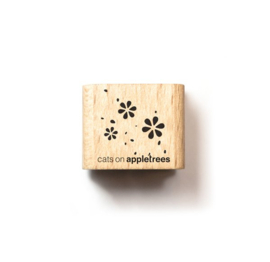 Cats on Appletrees - houten stempel - Flower Cloud (27457)