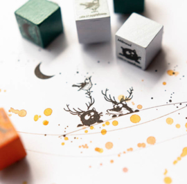 Cats on Appletrees - houten stempel - Adventkalender 7 (93544)