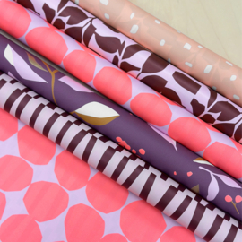 Cadeaupapier Dots Strips Hearts Neon