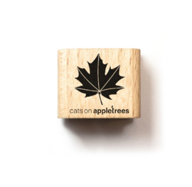 Cats on Appletrees - houten stempel - Maple Leaf (27361)