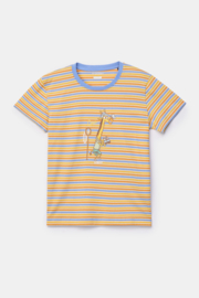 Woody | Jongens-Heren pyjama, geel gestreept