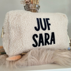 Toilettas teddy met opschrift