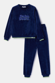 Woody | Meisjes-Dames Pyjama, donkerblauw