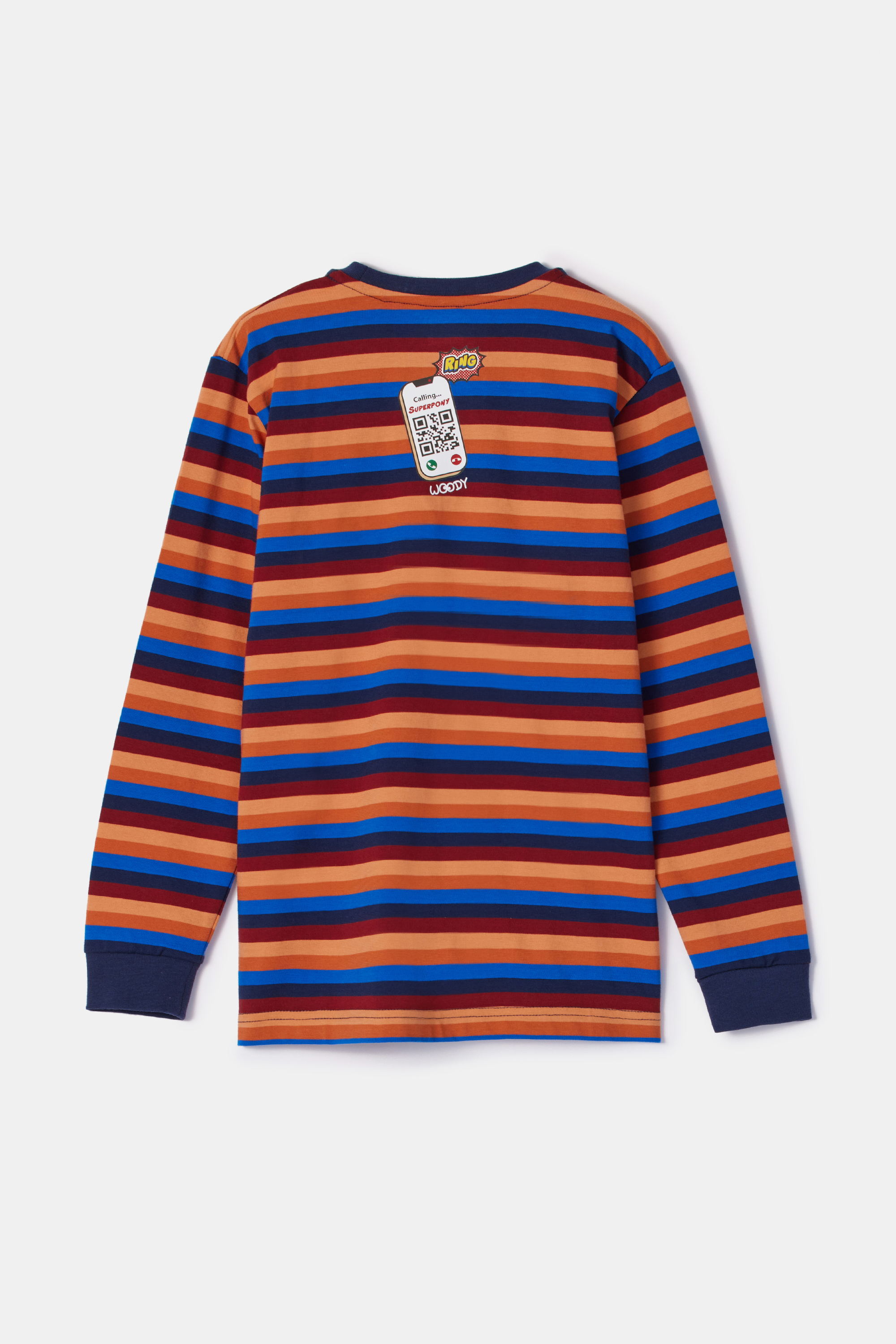 Woody | Jongens-Heren Pyjama, multicolor streep