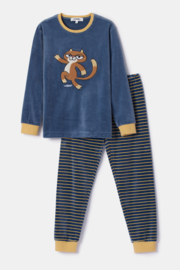 Woody | Jongens-Heren Pyjama, blauwgrijs