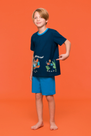Woody | Jongens-Heren Pyjama, donkerblauw