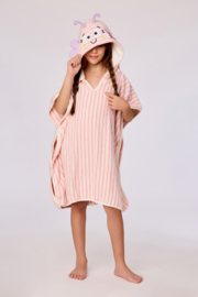 Woody | Poncho, roze streep