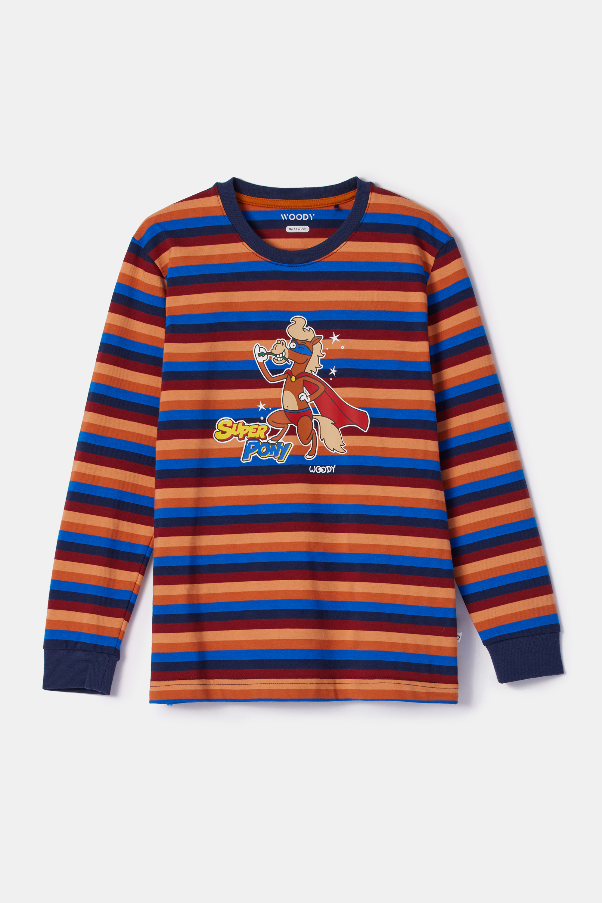 Woody | Jongens-Heren Pyjama, multicolor streep