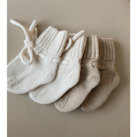 Merino wool booties off white