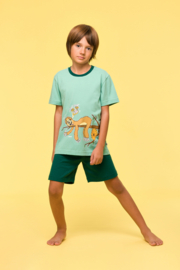 Woody | Jongens-Heren Pyjama, muntgroen