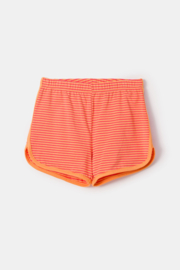 Woody | Meisjes-Dames Pyjama, koraal-oranje streep