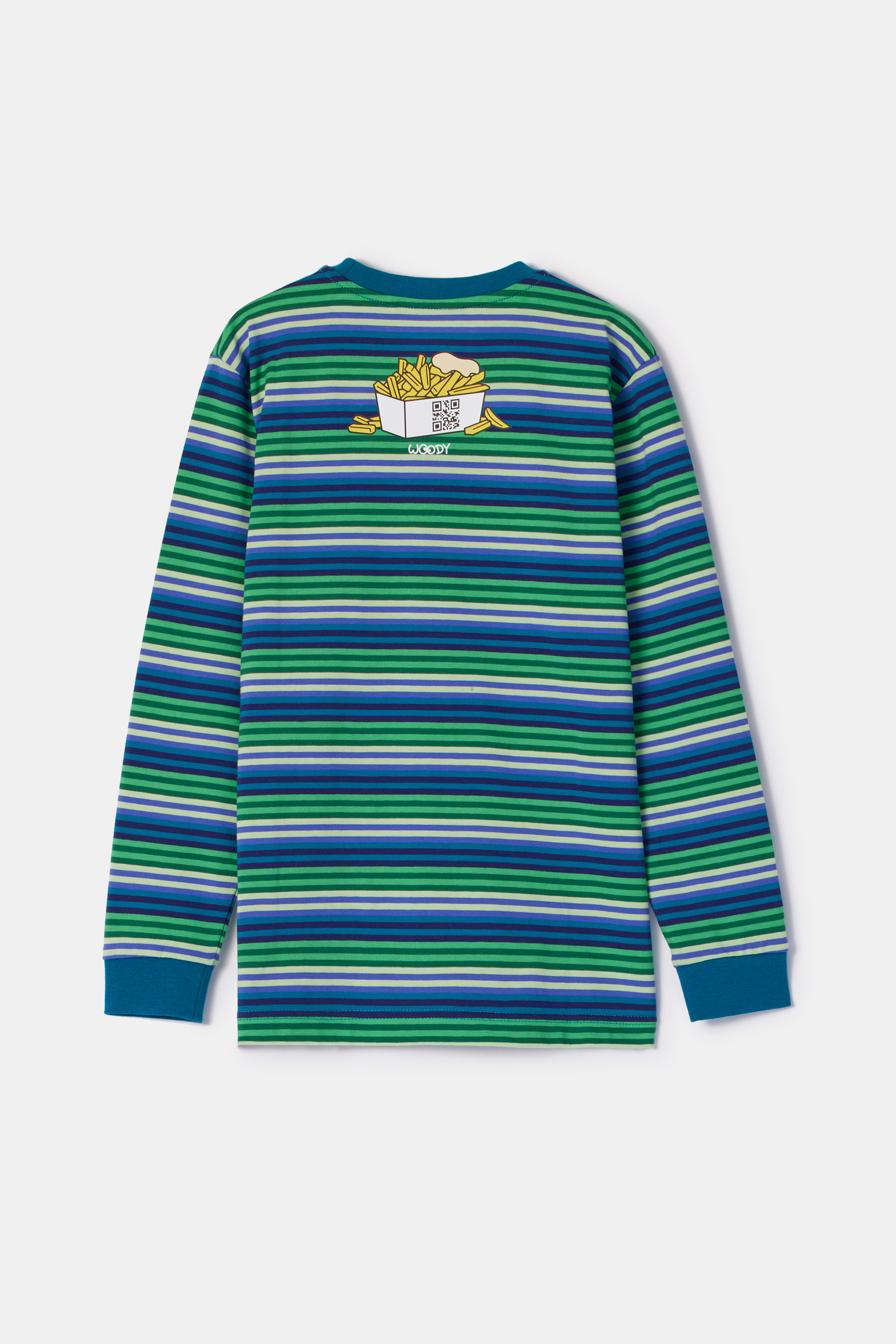 Woody | Jongens-Heren Pyjama, multicolor streep