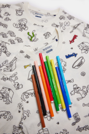 Woody | Unisex Pyjama, krab color me print