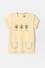 Woody | Meisjes-Dames Pyjama, lichtgeel