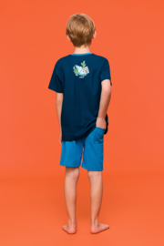 Woody | Jongens-Heren Pyjama, donkerblauw