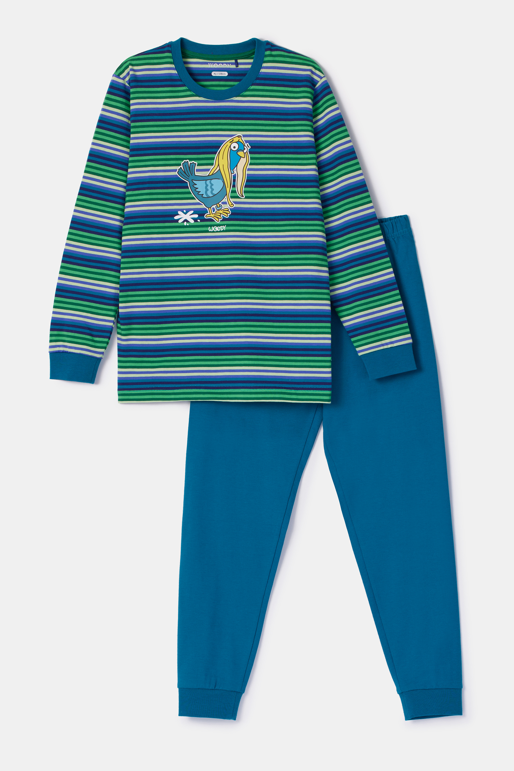 Woody | Jongens-Heren Pyjama, multicolor streep