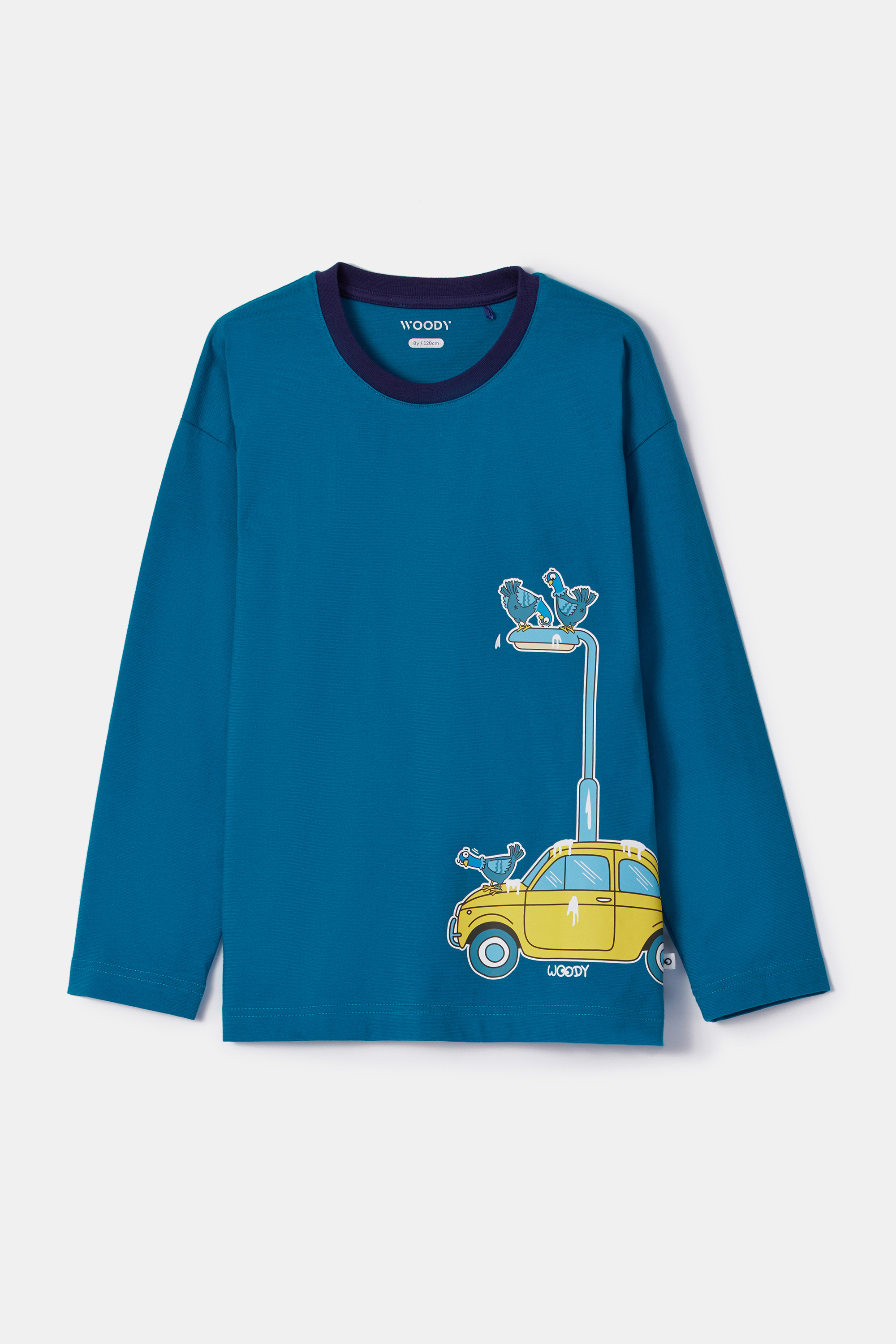 Woody | Jongens-Heren Pyjama, groenblauw