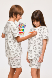 Woody | Unisex Pyjama, krab color me print