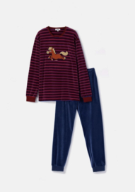Woody | Jongens-Heren Pyjama, rode streep