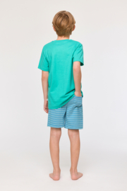 Woody | Jongens-Heren Pyjama, turquoise