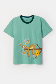 Woody | Jongens-Heren Pyjama, muntgroen