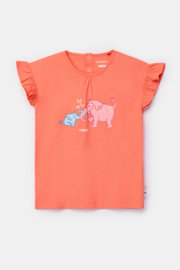 Woody | Meisjes-Dames pyjama, koraalrood