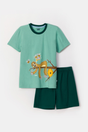 Woody | Jongens-Heren Pyjama, muntgroen