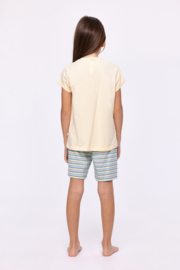 Woody | Meisjes-Dames Pyjama, lichtgeel