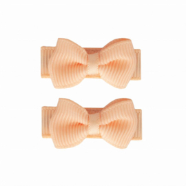 Baby haarspeldjes met strik petal peach